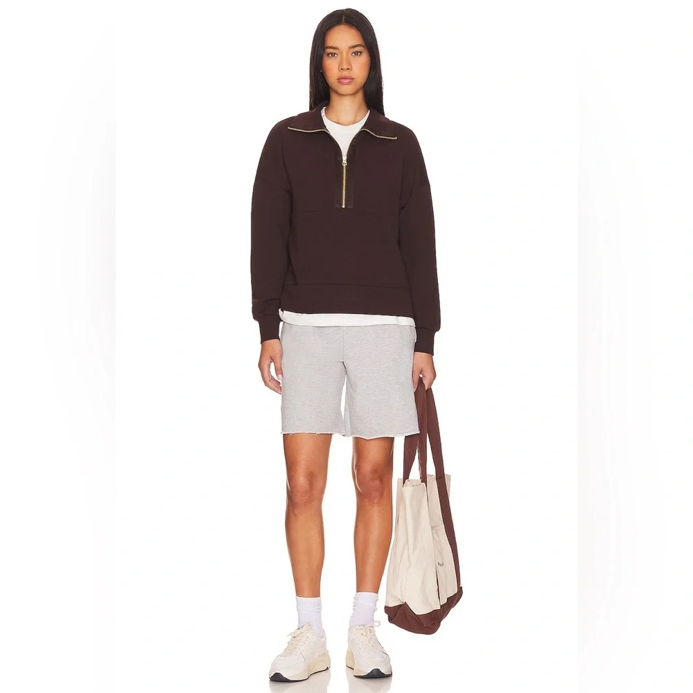 Varley Keller Half Zip Pullover in Coffee Bean NWOT - Picture 3 of 11